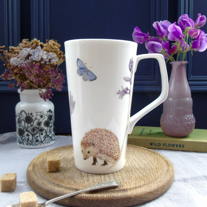 Fine bone china tall Hedgehog latte mug