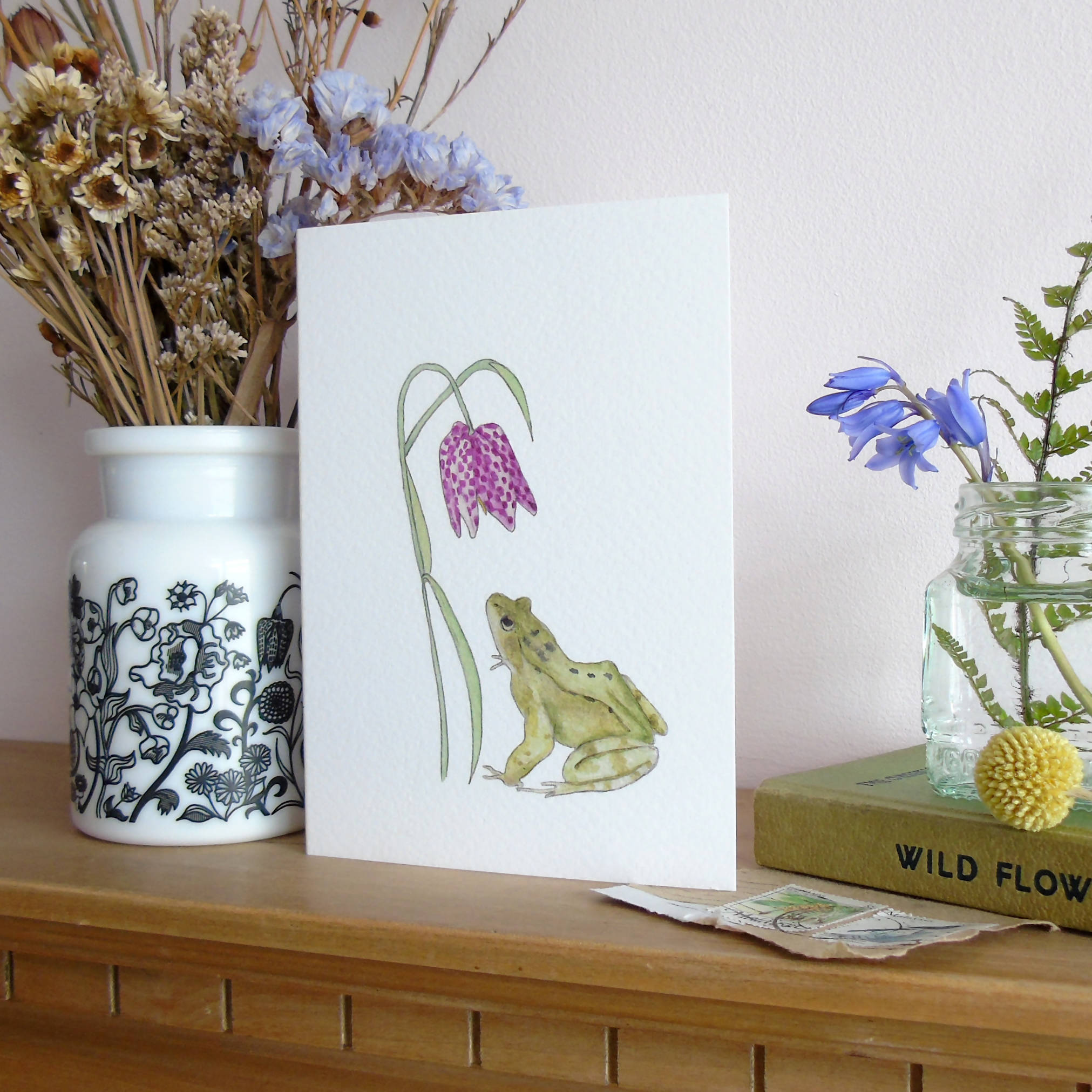 Frog and Fritillary Card