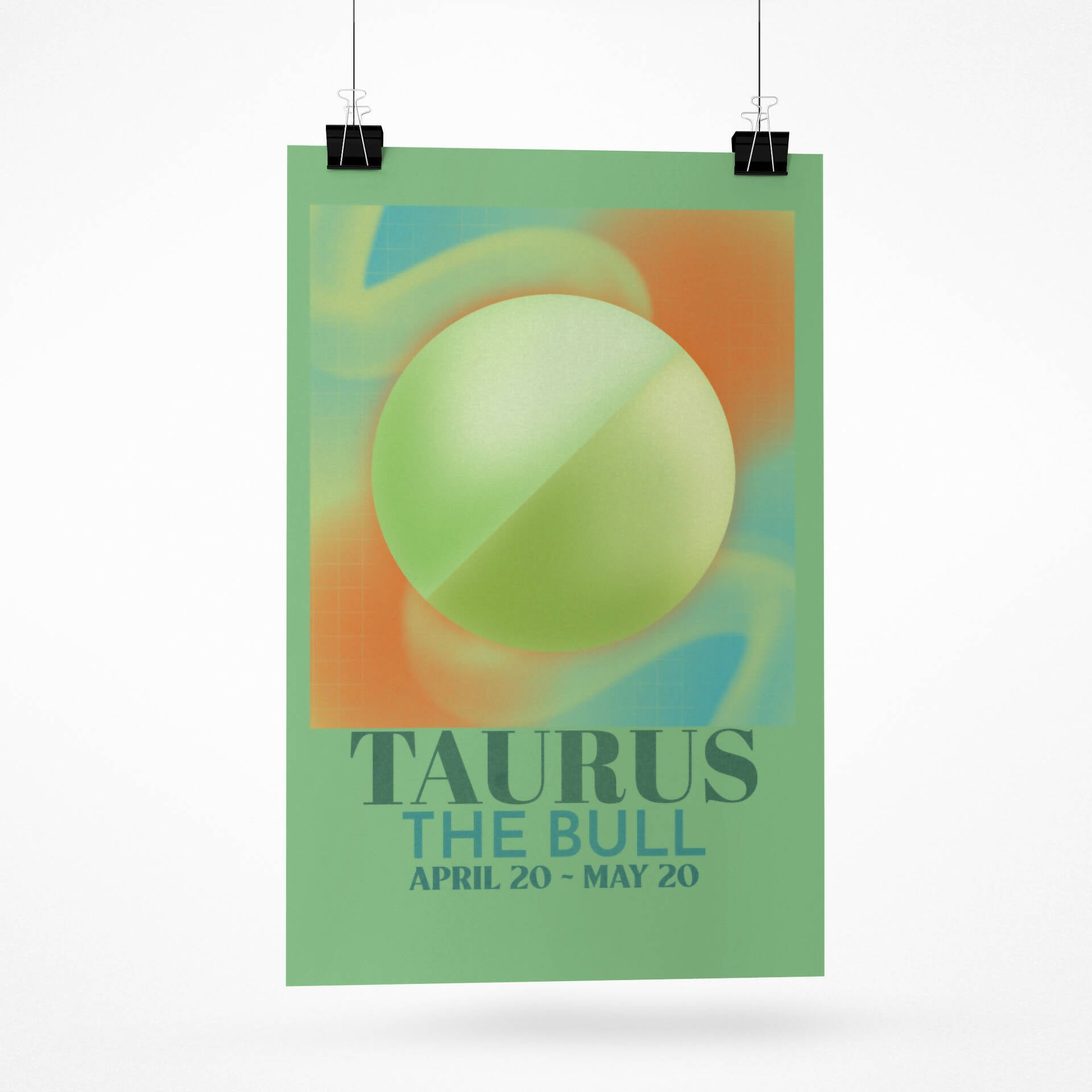 Taurus Zodiac Horoscope Star Sign Avant Garde Style Art Print A4 Framed no Mount
