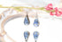 Forget Me Not Deep Teardrop Earrings Silver Plated