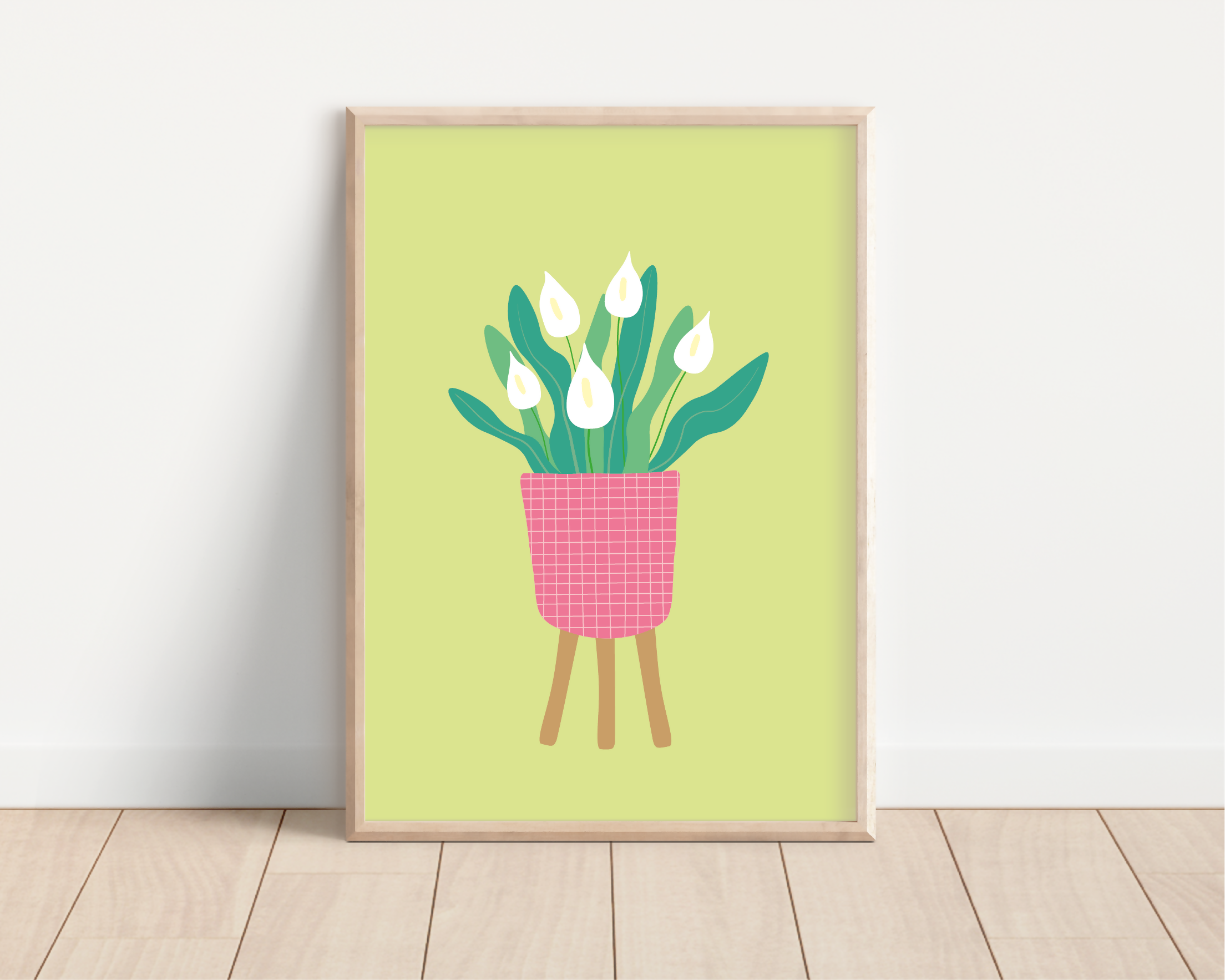 A5 Green Peace Lilly Print