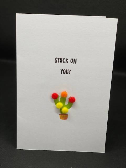‘Stuck on You’ - Pom Pom greeting card
