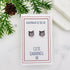 Tabby Cat Stud Earrings