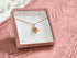 Red Baby’s Breath Fancy Diamond Shaped Bezel Necklace Gold Plated