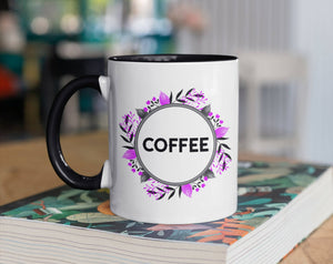 11oz Floral Coffee Mug & Coaster Set