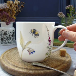 Wildflowers bone china mug