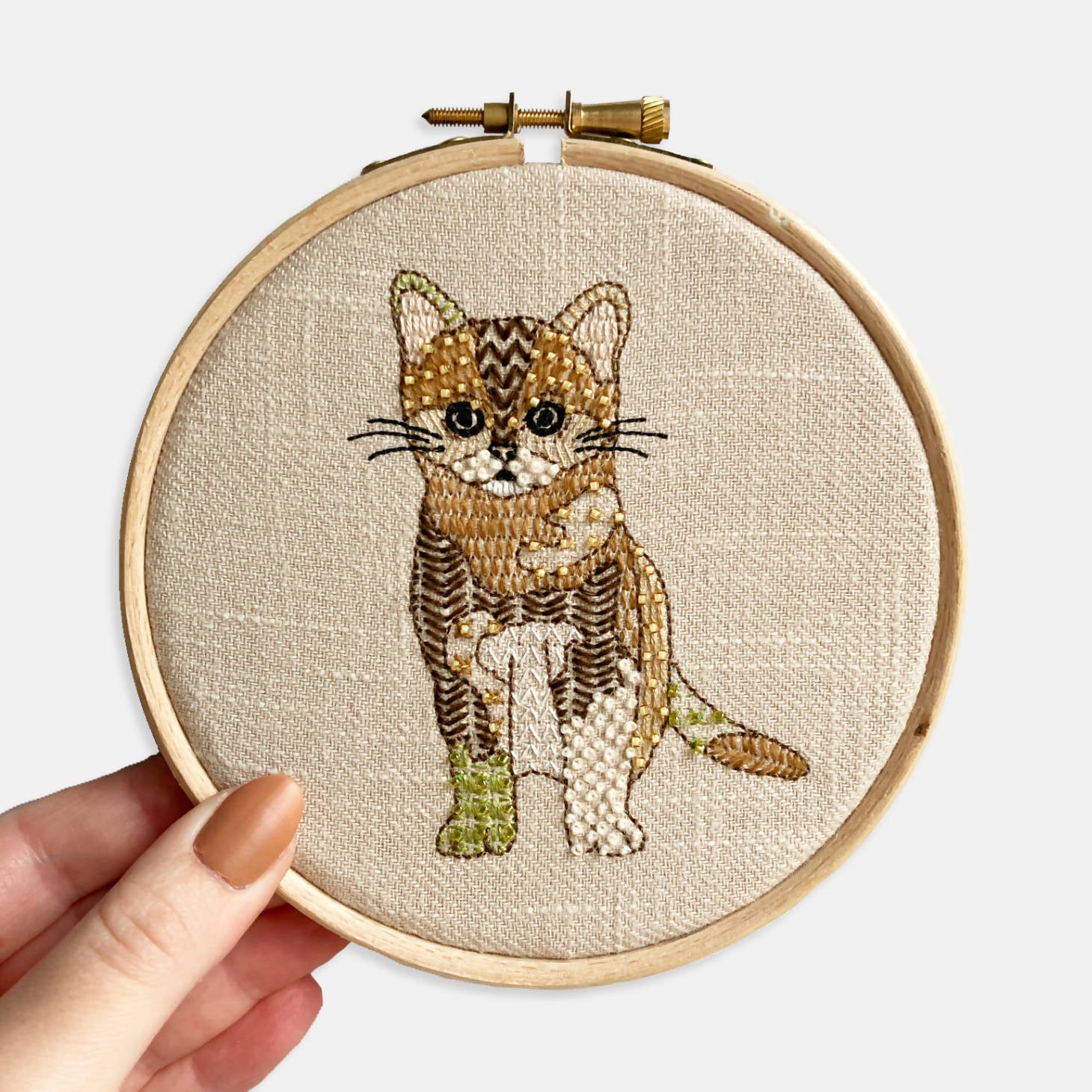 Cat Modern Embroidery Kit | Fun DIY Project | Art & Soul