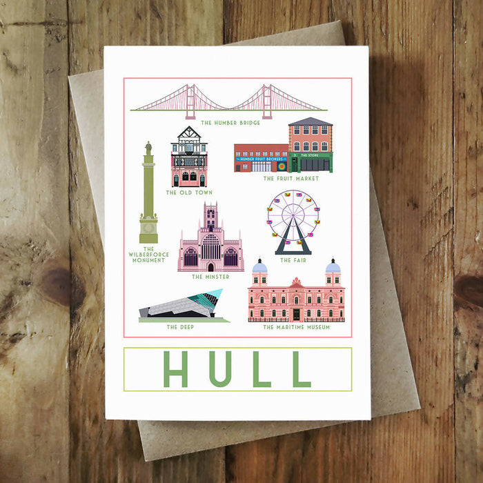 Hull Landmarks Greetings Card