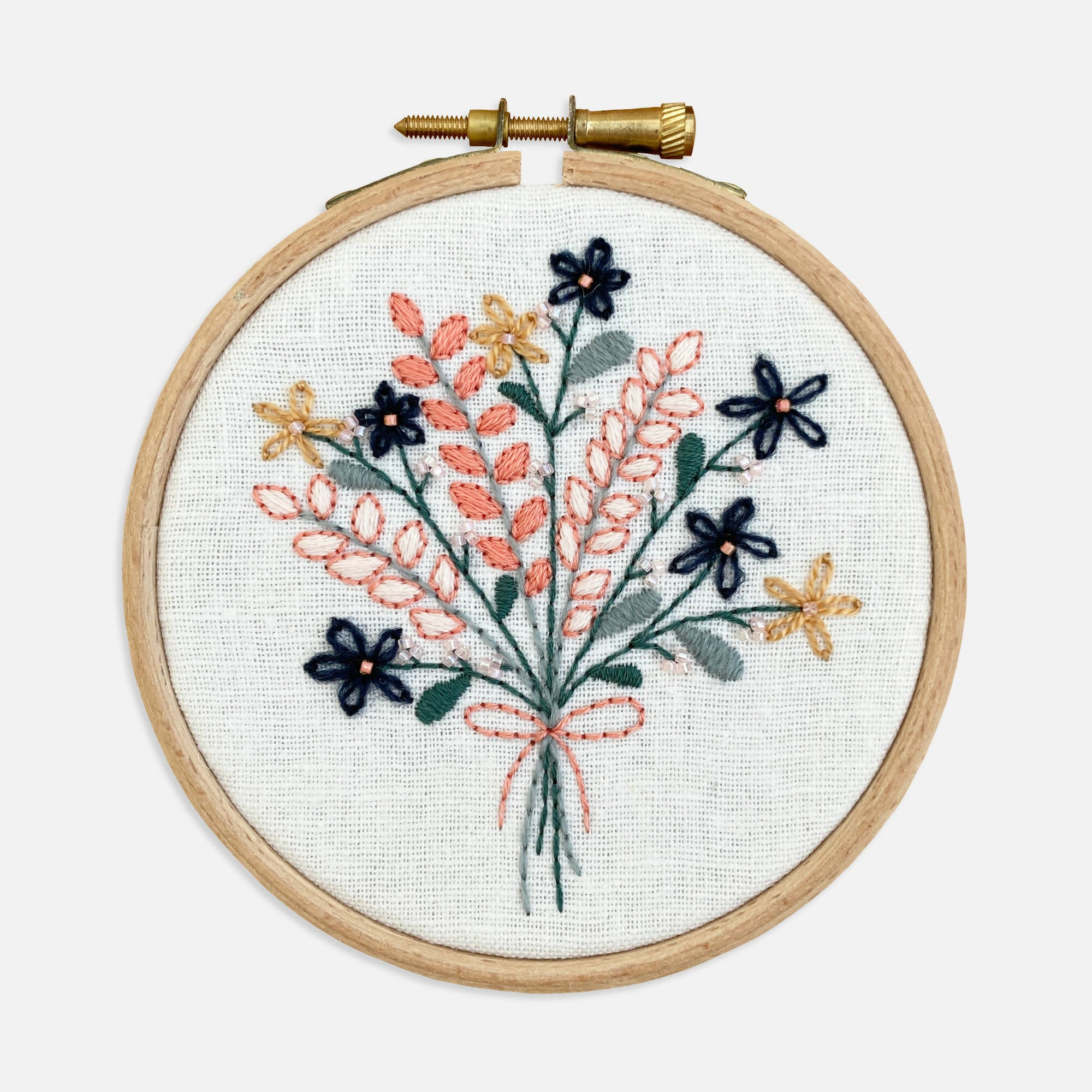 Floral Bouquet Embroidery Kit | Complete Craft Set | Art & Soul