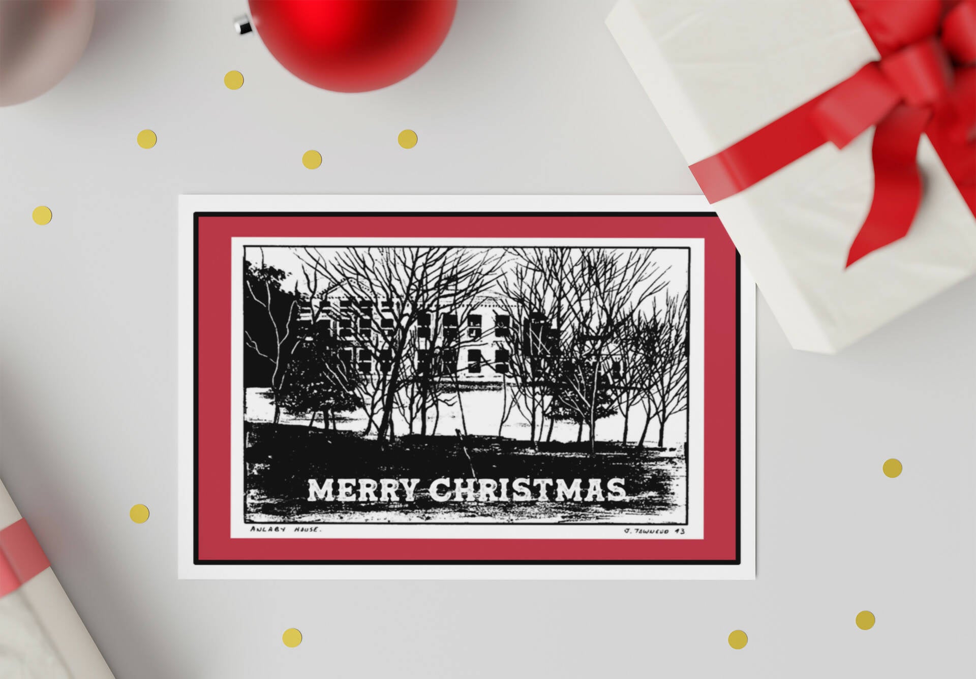 Anlaby House Vintage Christmas Card