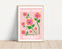 A5 Pink Beverley Flower Market Print