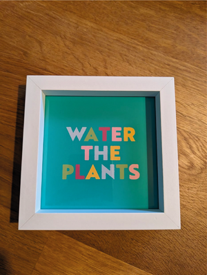 Small Framed Water The Plants print.