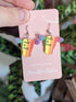 Alan - Pride Rainbow Animal Clay Earrings