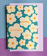 Floral design birthday card - Teal