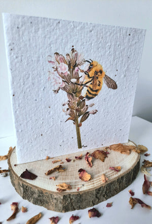 Plantable Wildflower Card - Bee Design