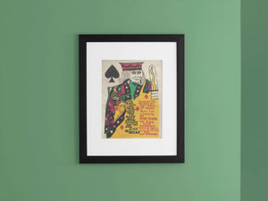 King of Spades Vintage Music Poster A3 Framed with Mount