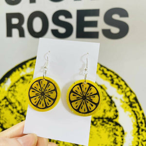 The Stone Roses Inspired Lemon Earrings