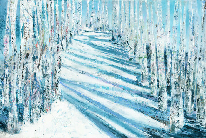 Silver Birches in the Snow - card