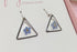 Forget Me Not Triangle Earrings Sterling Silver