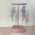 Flash Lightning Bolt Earrings in Matt Silver Glitter