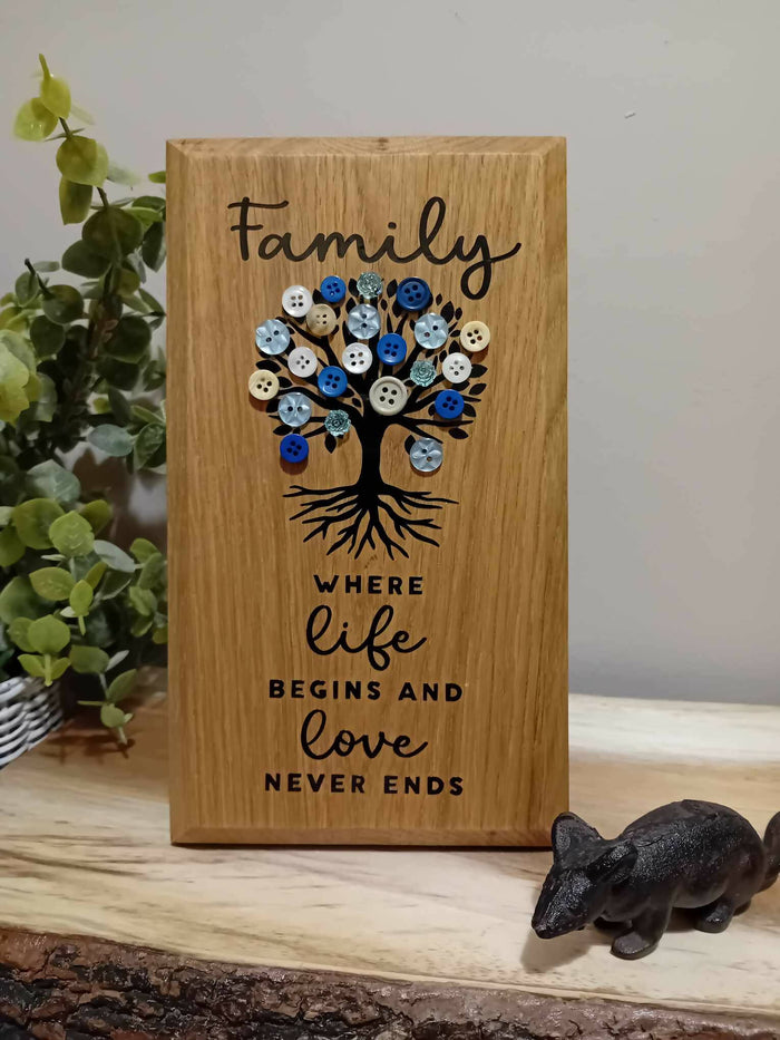 Family oak sign