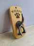 Dog Lead Hook, Walkies, Dog Walker Gift, Oak