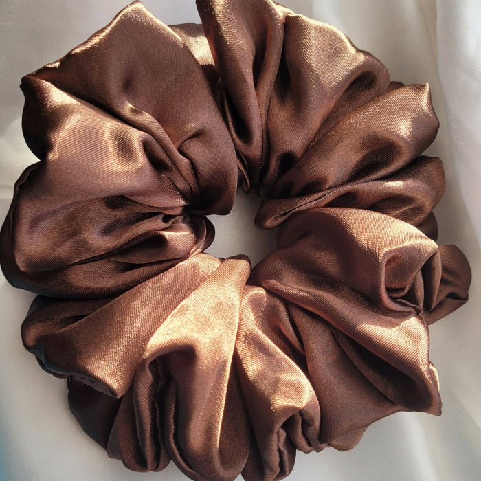 XL brown scrunchies