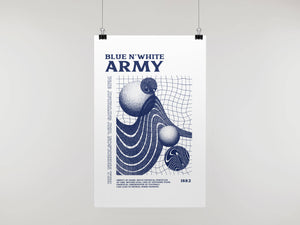 Tottenham Hotspur Inspired Psychedelic Art Print in Team Colours