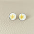 Daffodil Faux Leather Studs