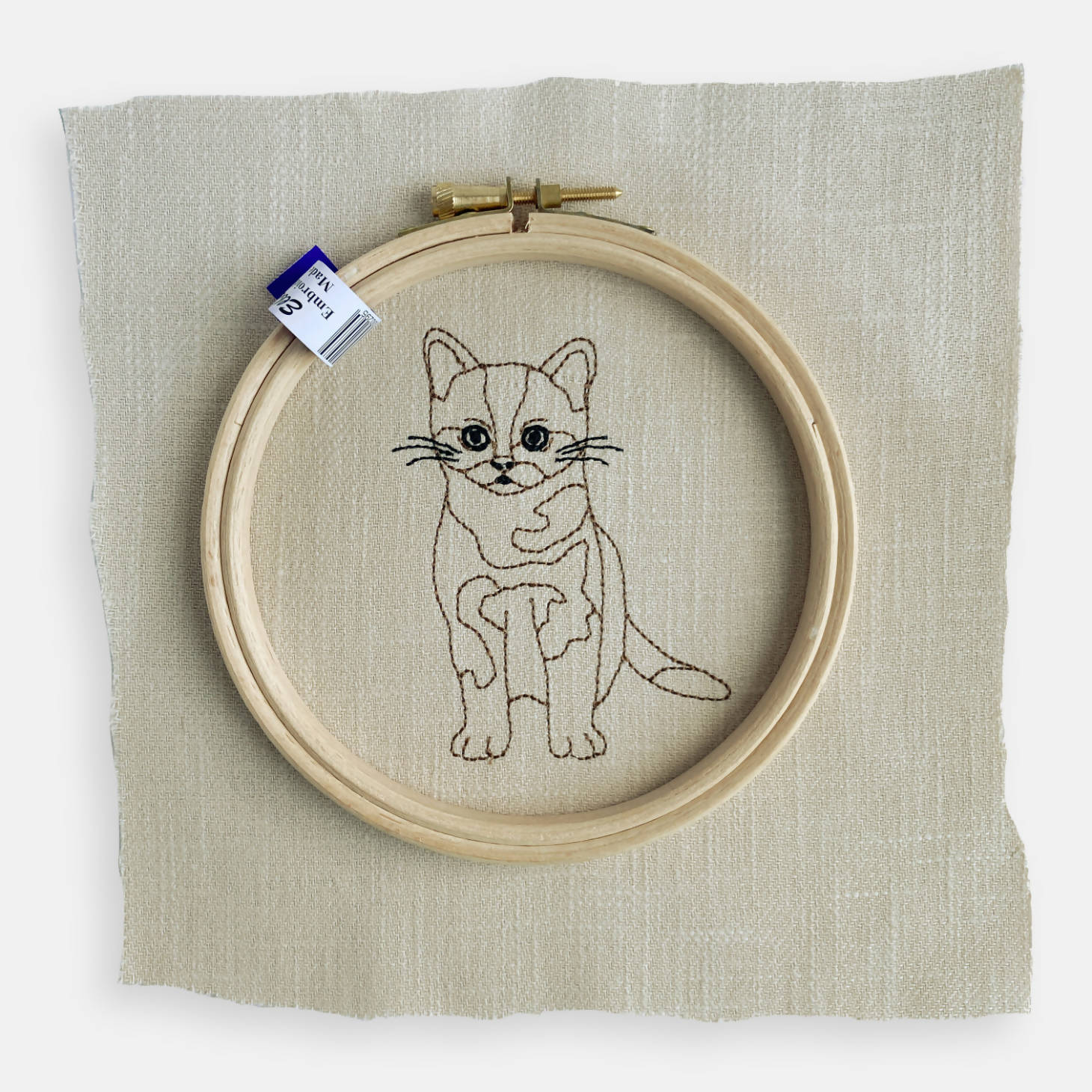 Cat Modern Embroidery Kit | Fun DIY Project | Art & Soul