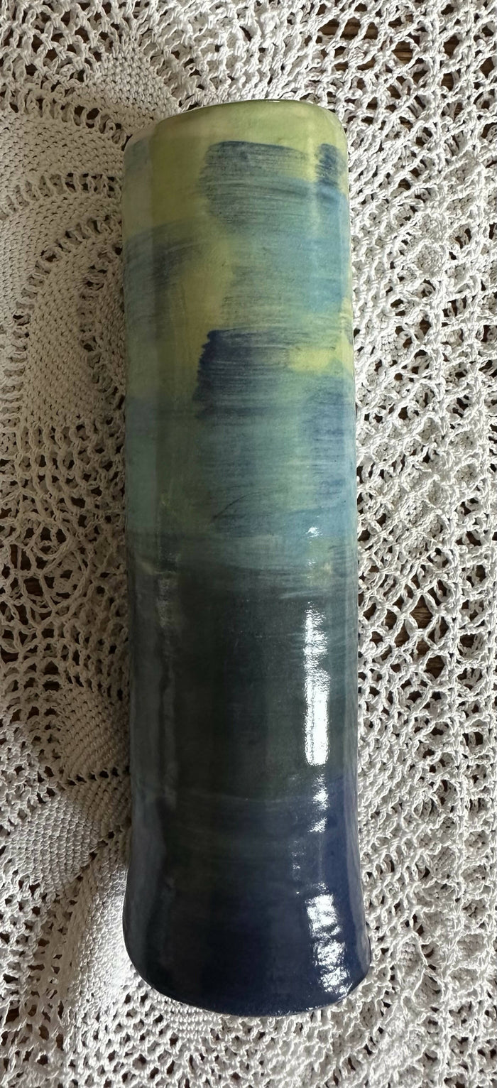 Colourful ceramic bud vase