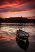 Fishguard harbour sunset - card