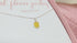 Yellow Real Flower Dainty Circle Necklace Sterling Silver