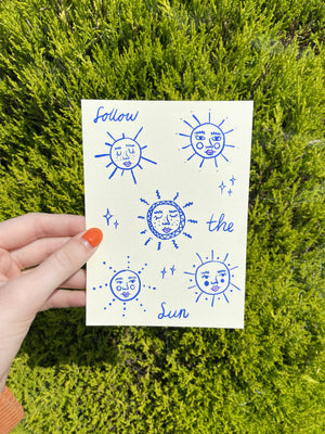 Follow the sun postcard