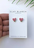 Dusty Rose Heart Studs | Elegant Handmade Earrings | Art & Soul