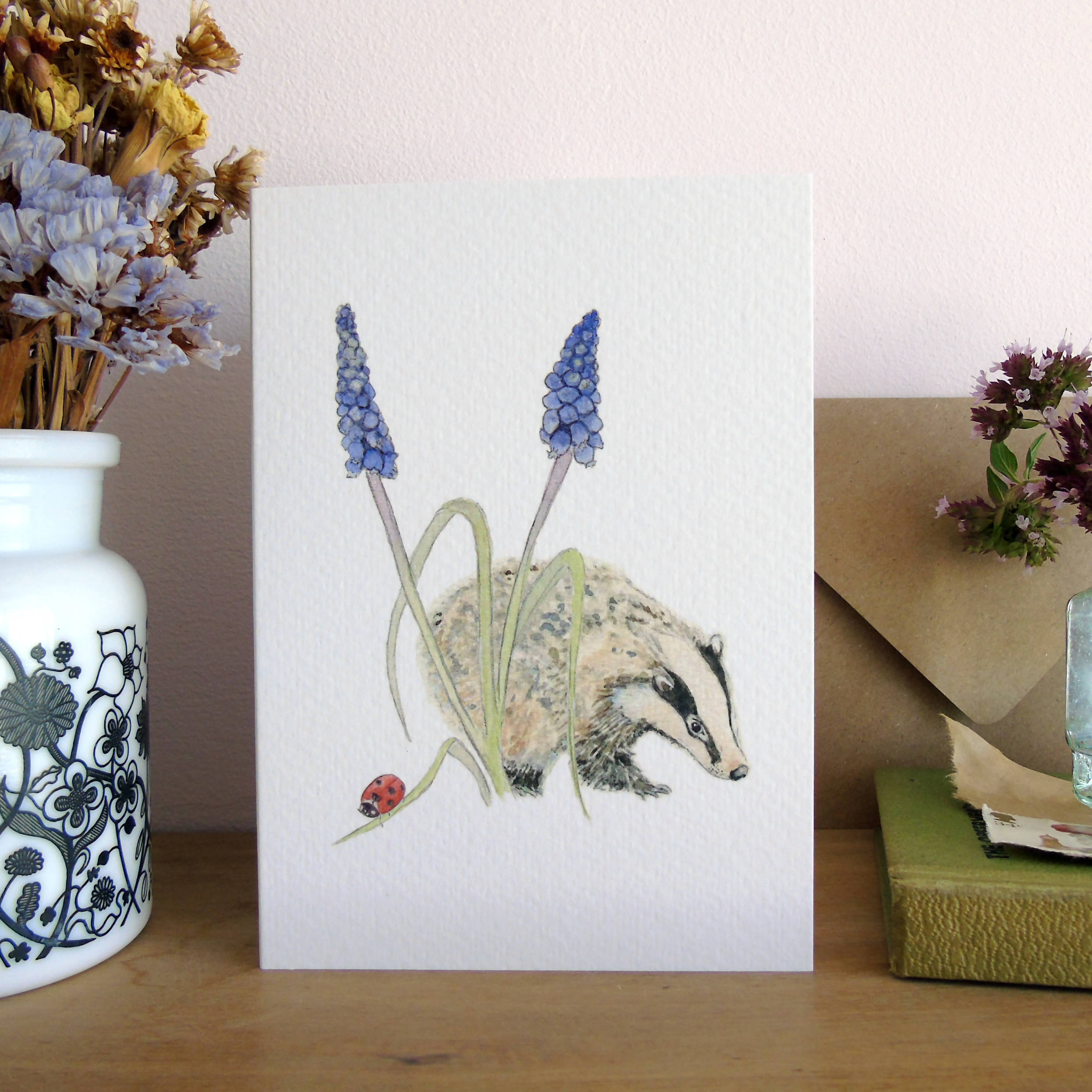 Badger and Ladybird Card