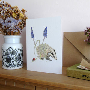 Badger and Ladybird card