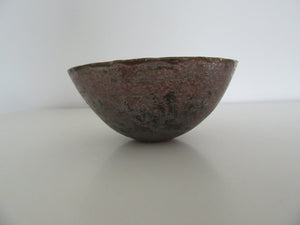 Raku metallic drip bowl