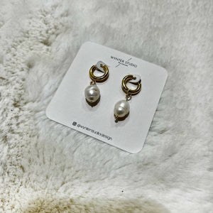Raw Pearl Earrings