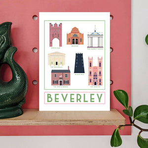 Beverley Landmarks Travel Poster