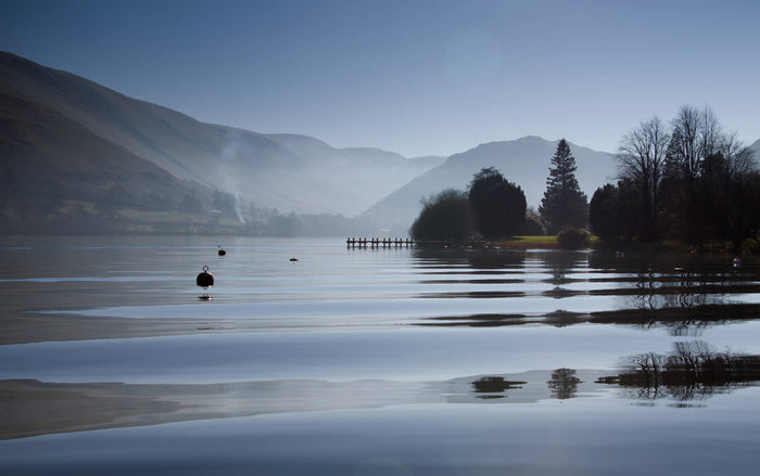Ullswater ripples - print in A4 mount