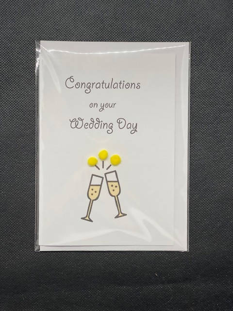 Congratulations on your wedding day - Pom Pom greeting card