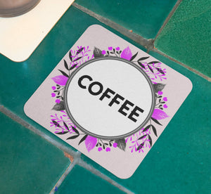 11oz Floral Coffee Mug & Coaster Set