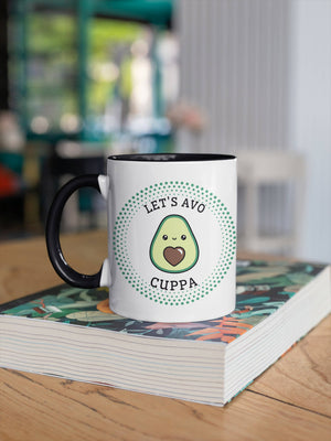 Lets Avo Cuppa Avocado Design 11oz Mug & Coaster Set
