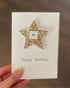 Birthday Badge Card - Gold