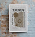 Taurus Zodiac Horoscope Star Sign Psychedelic Art Print A4 Framed no Mount