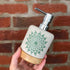 Hand Painted Dot Mandala Scandi Soap Dispenser: Thicket Green with white