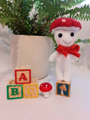 Toadstool with Red Bow