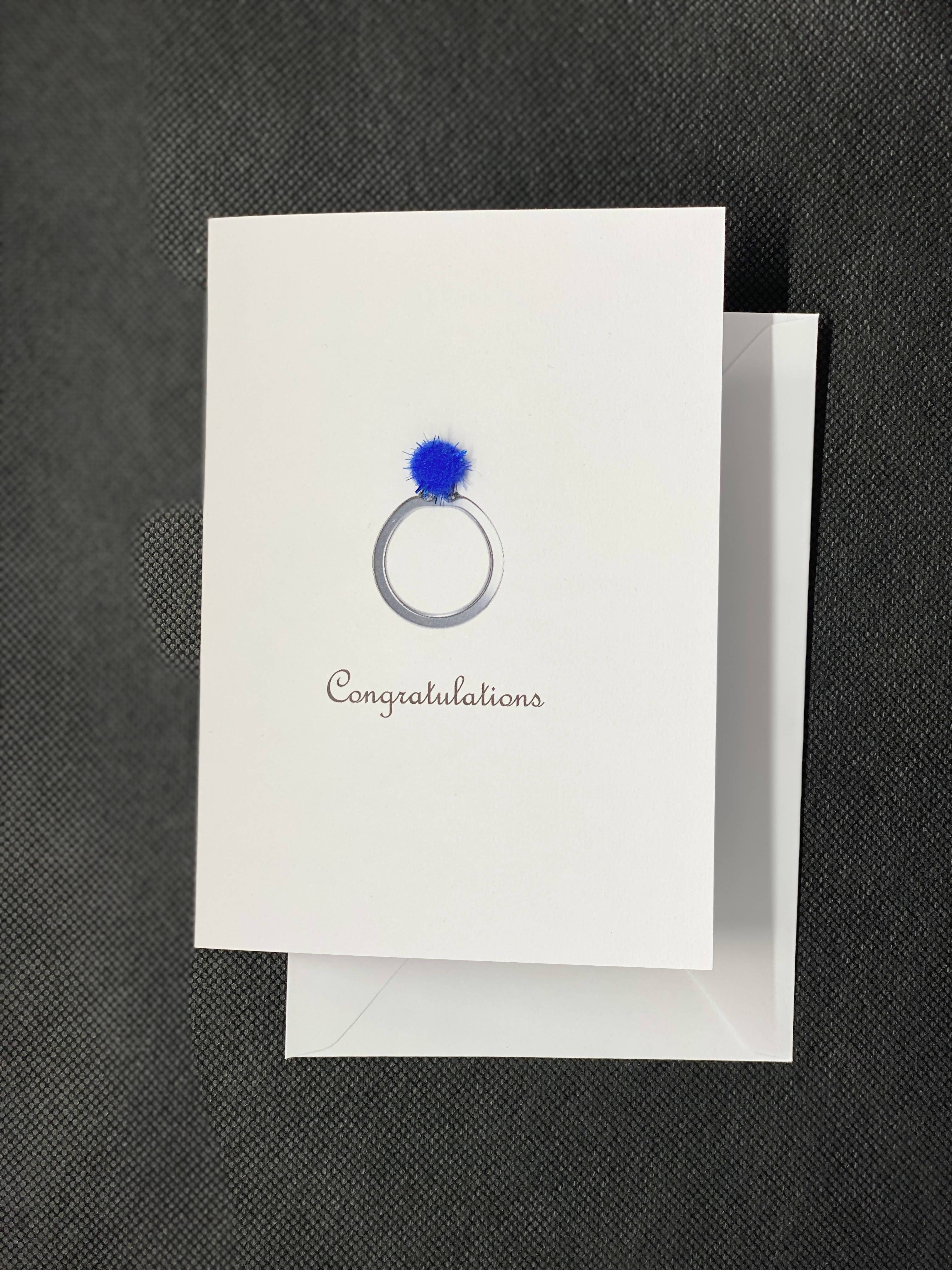 Wedding / Engagement Congratulations Card - Pom Pom greeting card