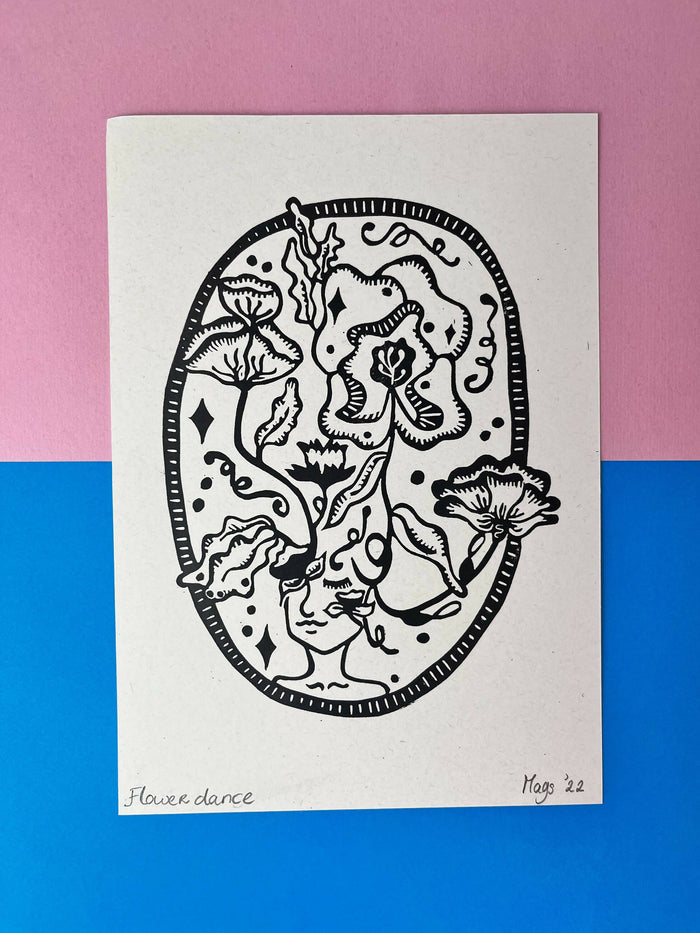 Be Leaf in Yourself - Original Lino Print - Signed